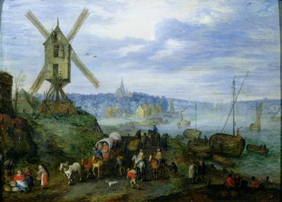 River Landscape by Jan the Elder Brueghel